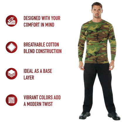 Long Sleeve Color Camo T-Shirt