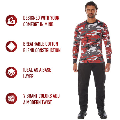 Long Sleeve Color Camo T-Shirt