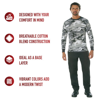 Long Sleeve Color Camo T-Shirt