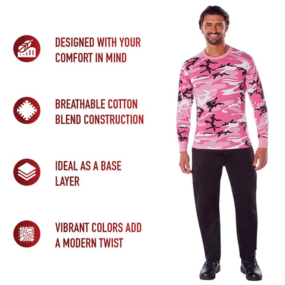 Long Sleeve Color Camo T-Shirt