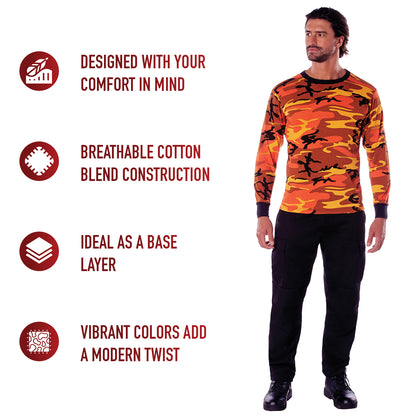 Long Sleeve Color Camo T-Shirt