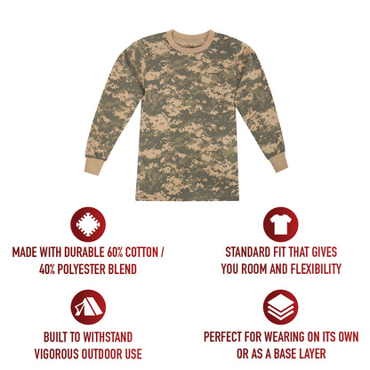 Kids Long Sleeve Camo T-Shirt