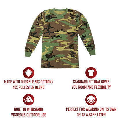 Kids Long Sleeve Camo T-Shirt