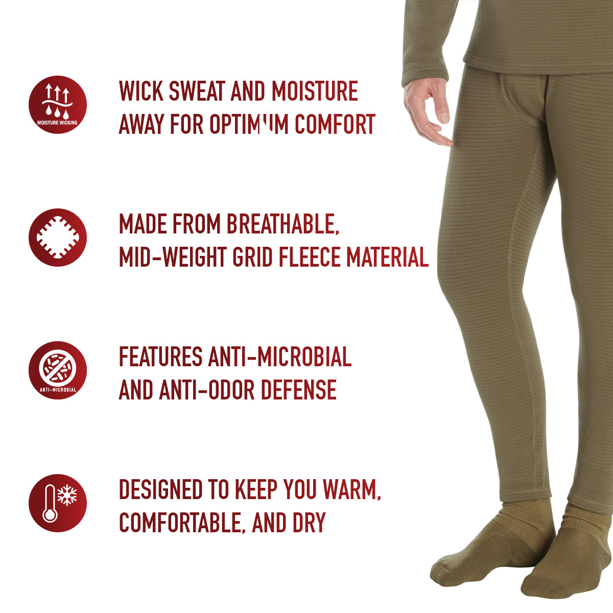 ECWCS Gen III Mid-Weight Underwear Bottoms (Level II)