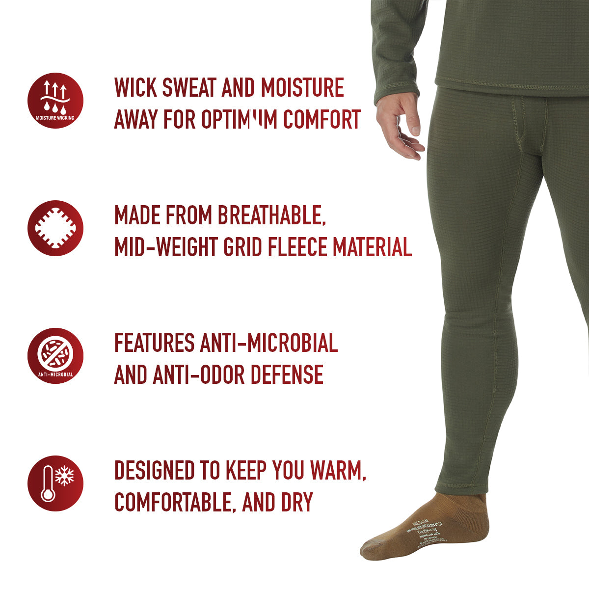 ECWCS Gen III Mid-Weight Underwear Bottoms (Level II)