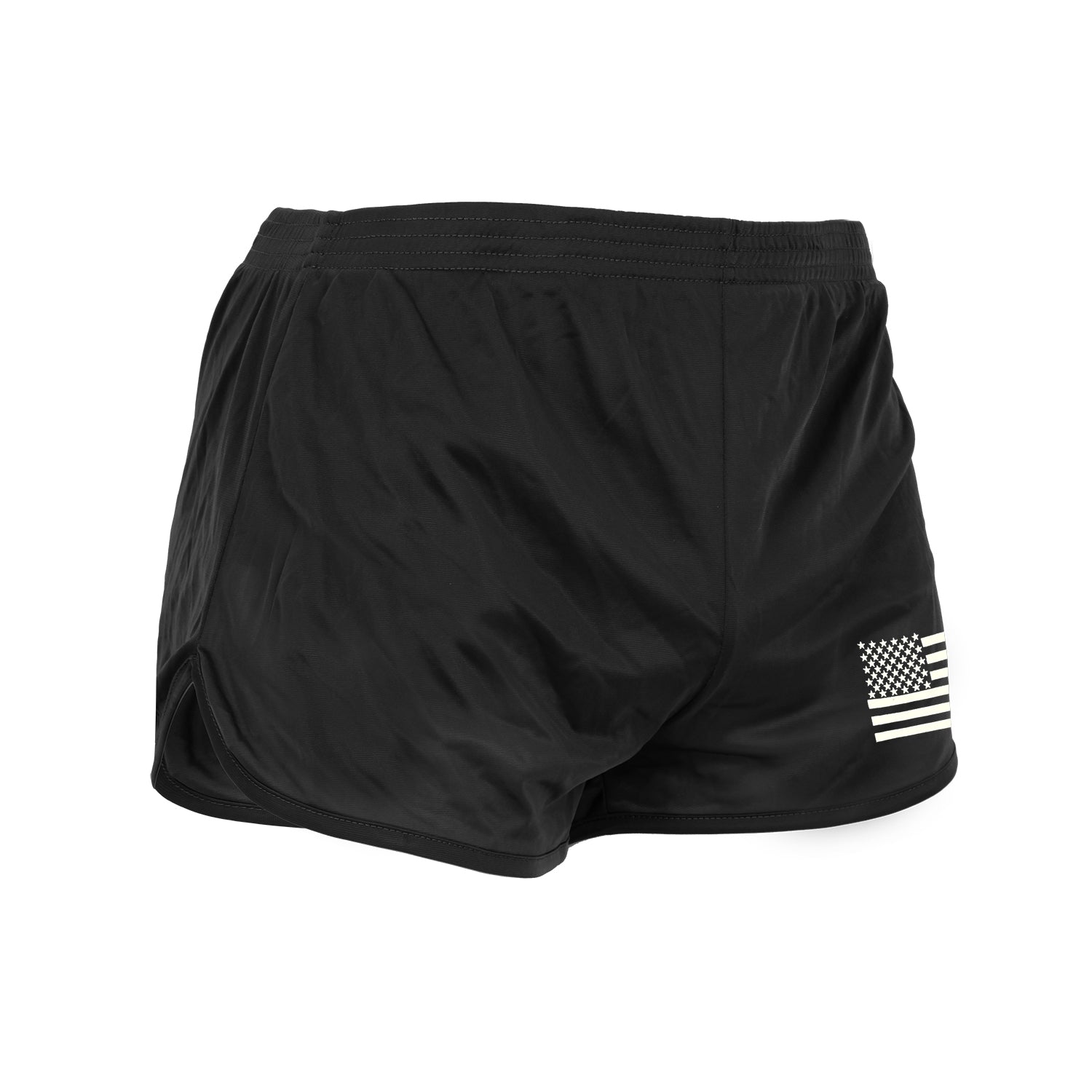 Rothco US Flag Ranger PT (Physical Training) Shorts - Black - Tactical Choice Plus