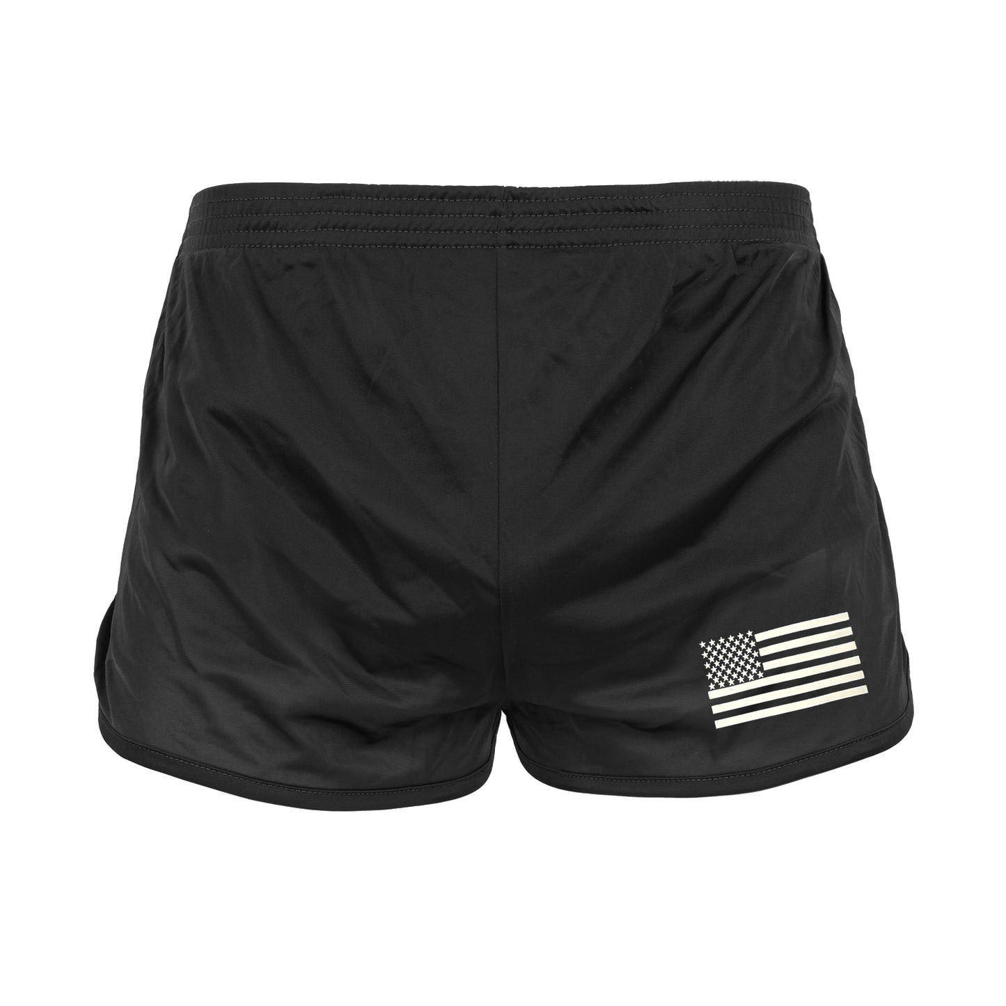 US Flag Ranger PT (Physical Training) Shorts - Black