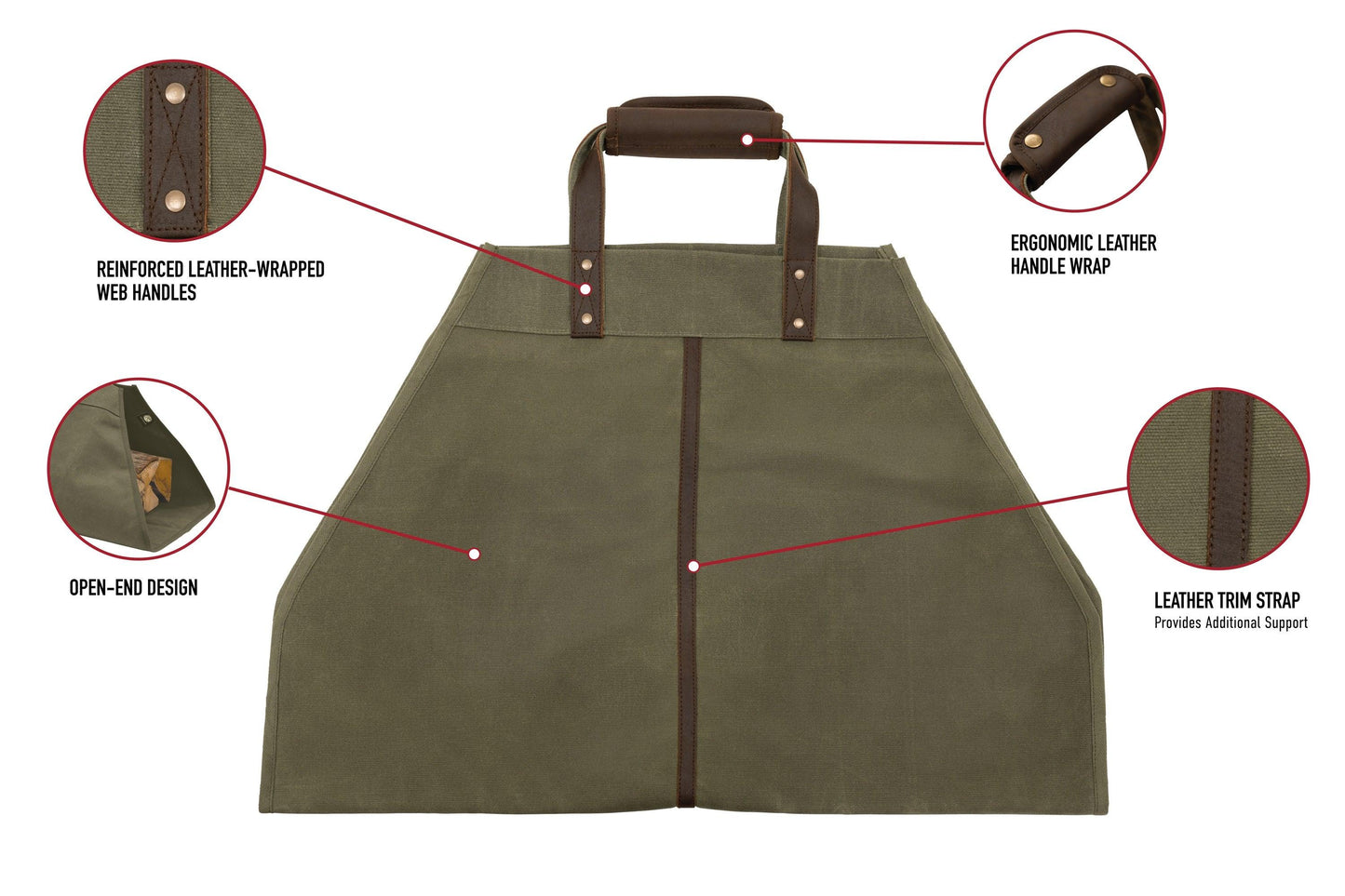 Backwoods Waxed Canvas Log Carrier - Tactical Choice Plus