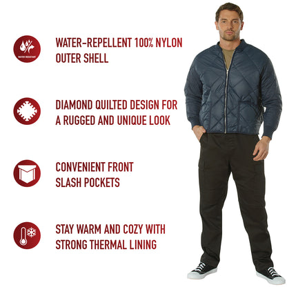 Diamond Nylon Quilted Flight Jacket