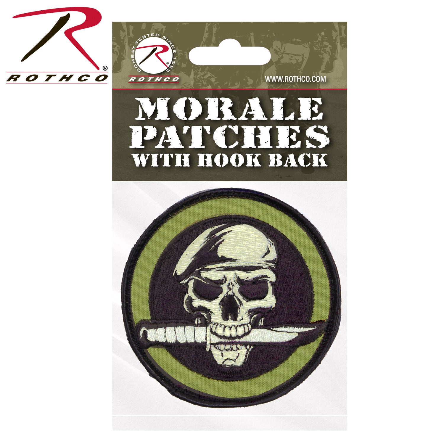 Rothco Military Skull & Knife Morale Patch - Tactical Choice Plus