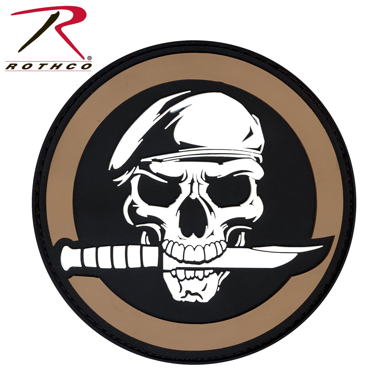 Rothco PVC Military Skull & Knife Morale Patch - Tactical Choice Plus