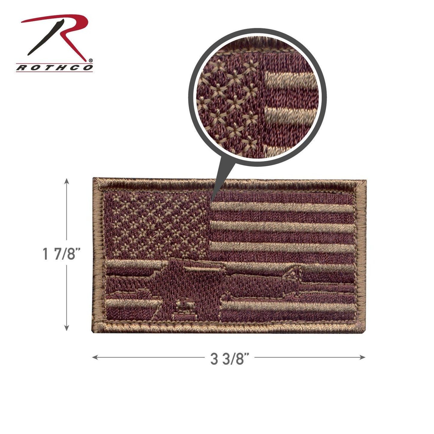 Rothco Subdued Flag & Rifle Morale Patch - Tactical Choice Plus