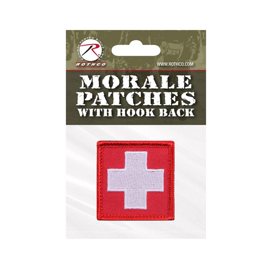 White Cross Red Morale Patch - Tactical Choice Plus