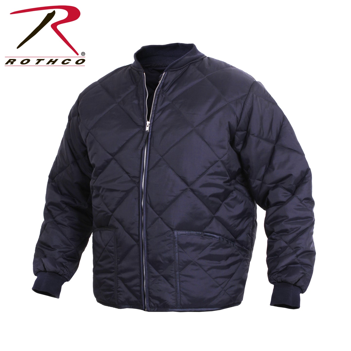 Diamond Nylon Quilted Flight Jacket