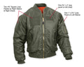 MA-1 Flight Jacket with Patches - Tactical Choice Plus