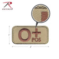 Rothco O Positive Blood Type Morale Patch - Tactical Choice Plus