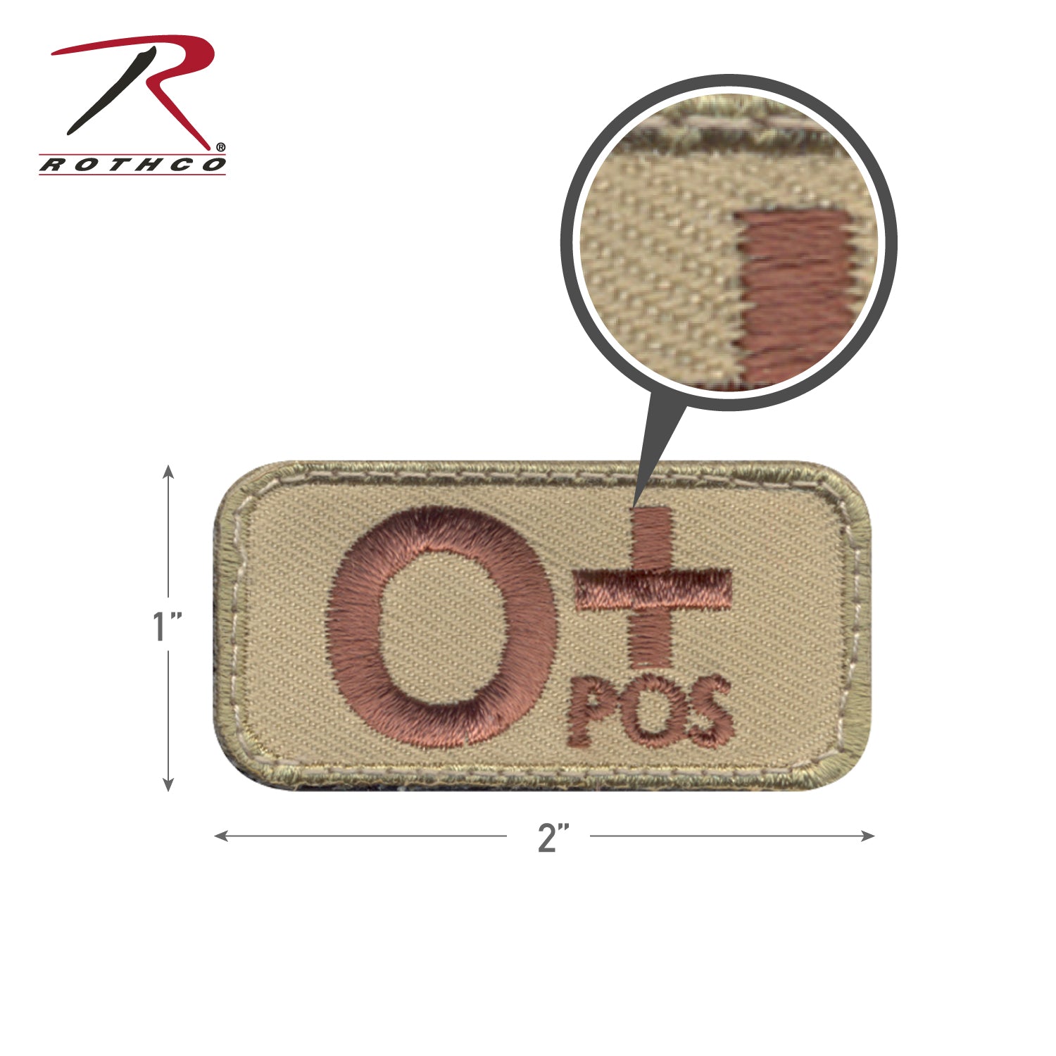 Rothco O Positive Blood Type Morale Patch - Tactical Choice Plus