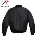 Rothco NASA MA-1 Flight Jacket - Black - Tactical Choice Plus