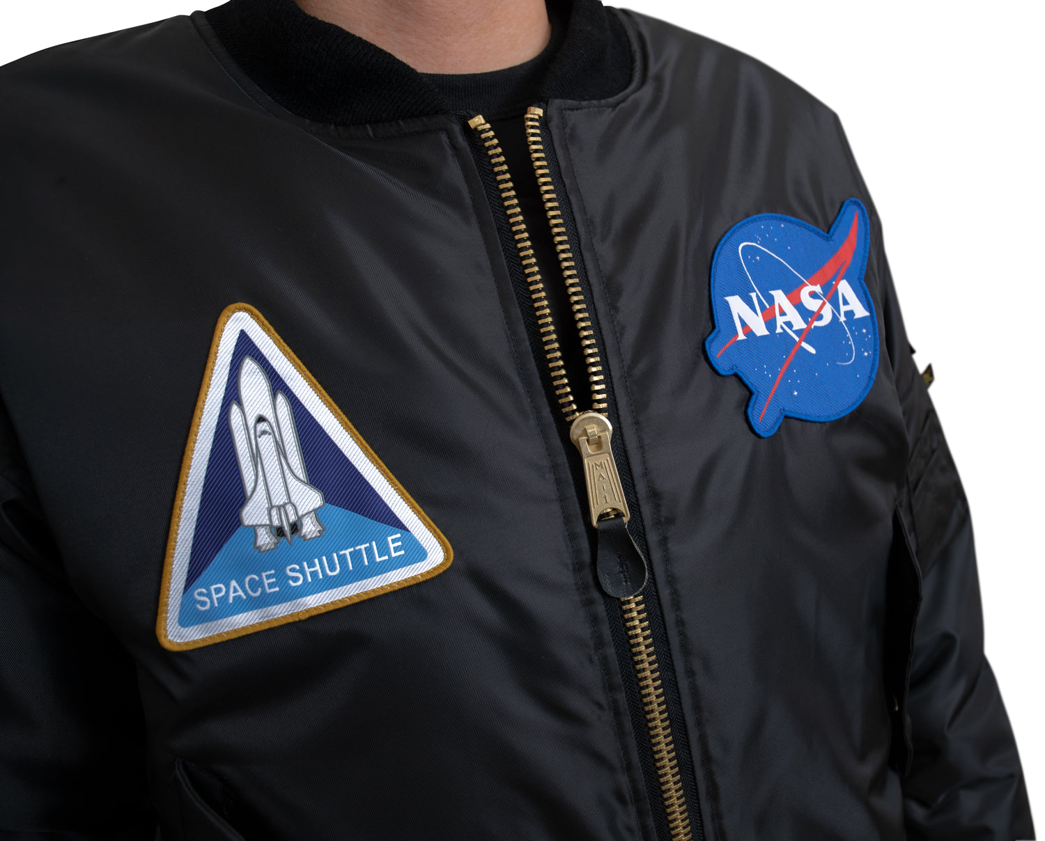 Rothco NASA MA-1 Flight Jacket - Black - Tactical Choice Plus