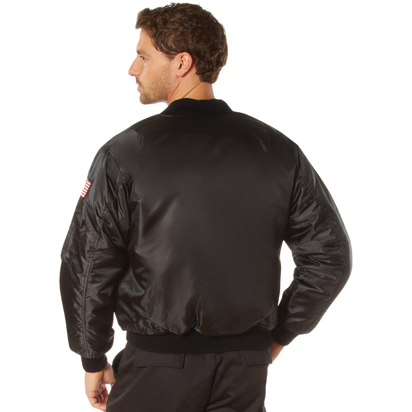 Rothco NASA MA-1 Flight Jacket - Black - Tactical Choice Plus