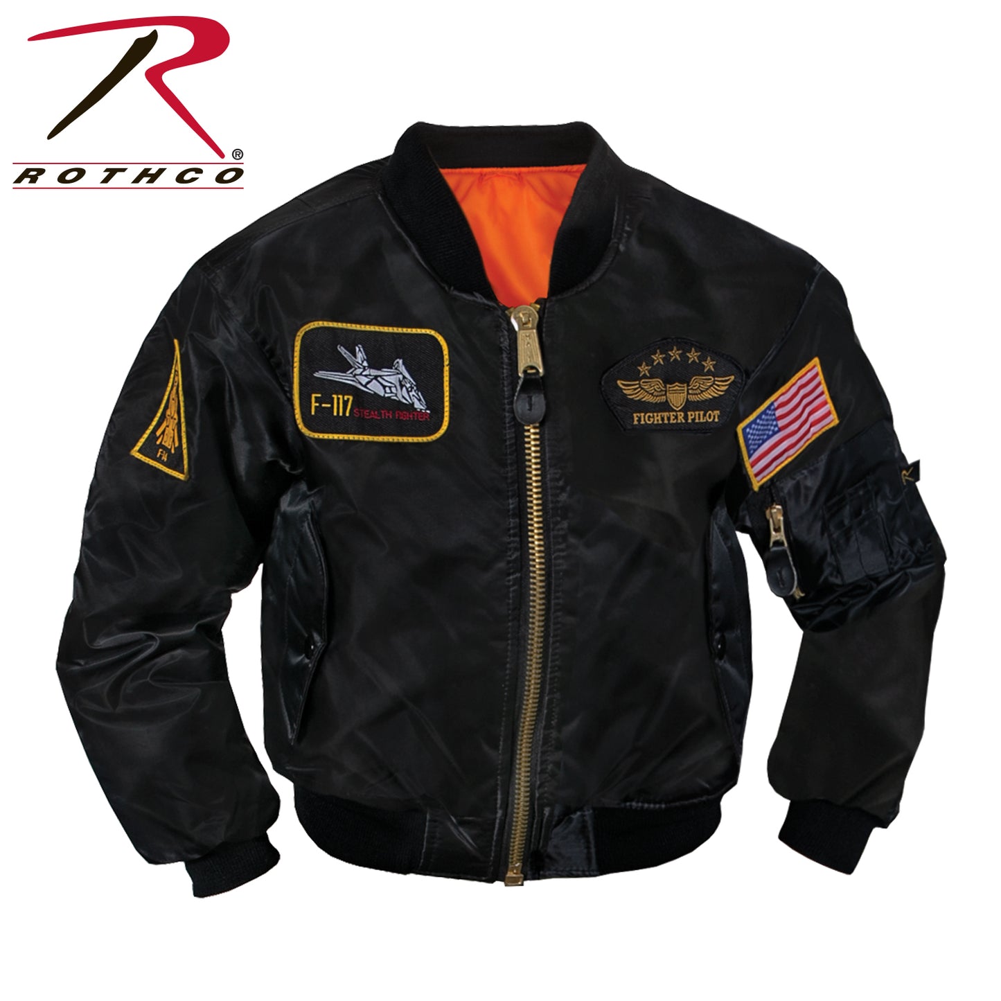 Kids Flight Jacket With Patches