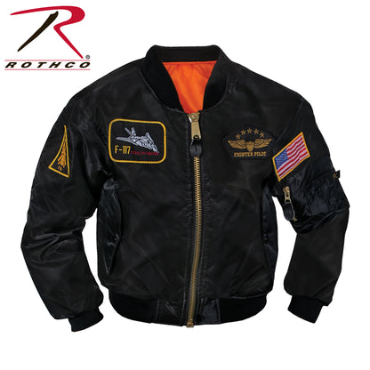 Kids Flight Jacket With Patches