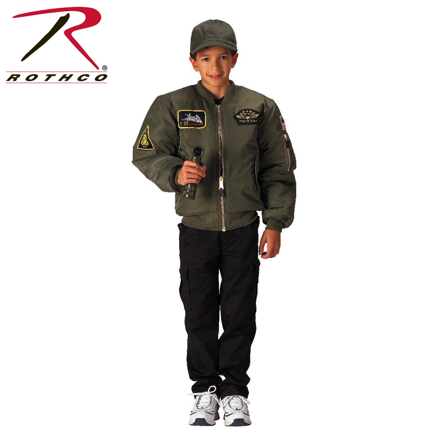 Kids Flight Jacket With Patches