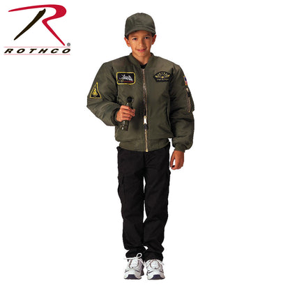 Kids Flight Jacket With Patches
