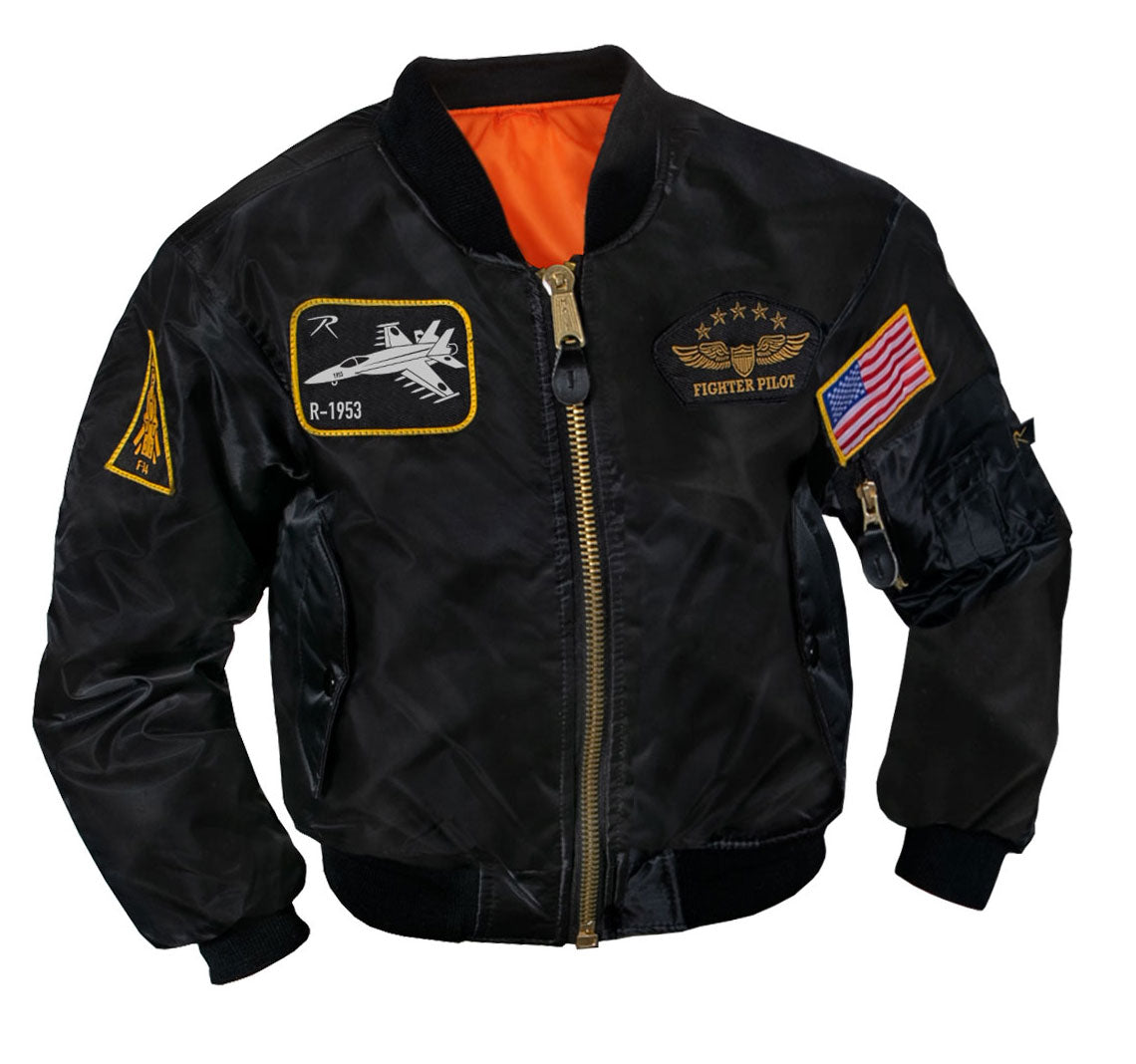 Kids Flight Jacket With Patches