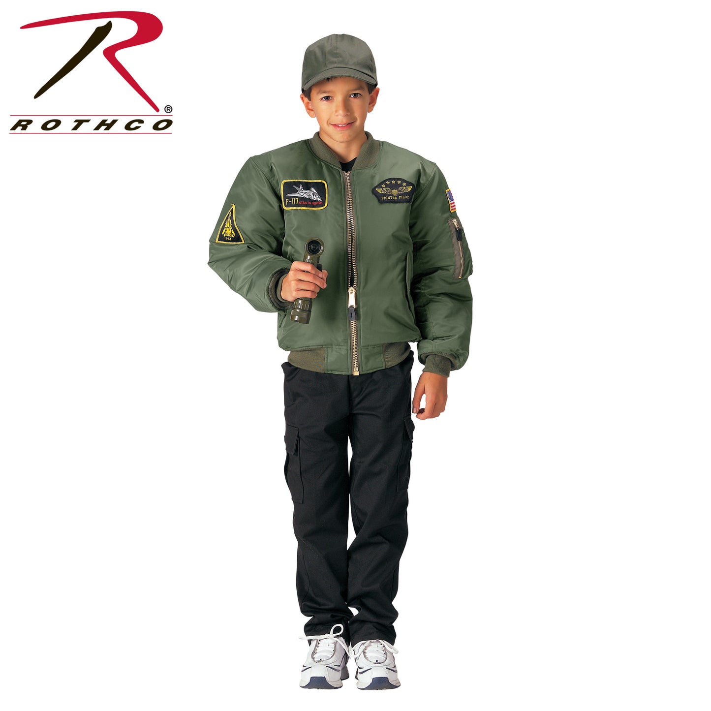Kids Flight Jacket With Patches