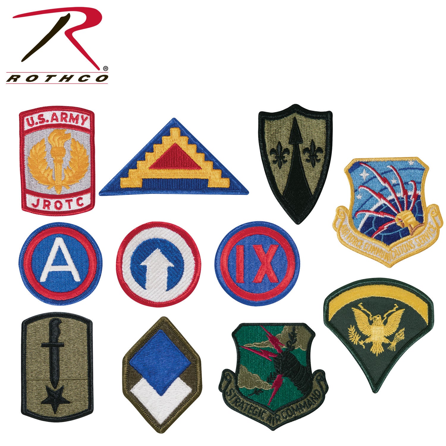 Rothco G.I. Military Assorted Military Patches - Tactical Choice Plus