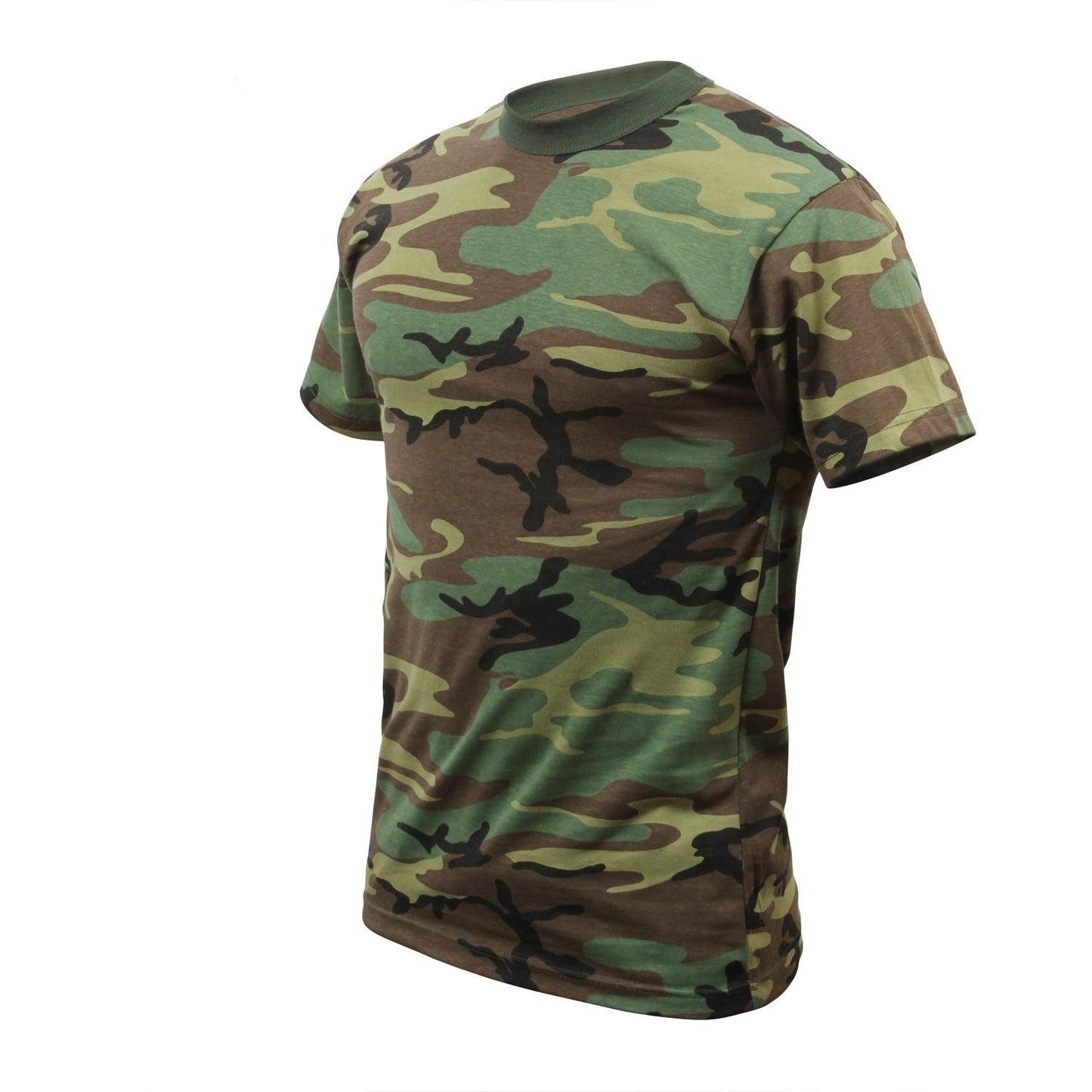 Kids Woodland Camo Heavyweight T-Shirt - Tactical Choice Plus