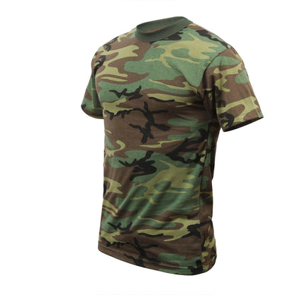 Kids Woodland Camo Heavyweight T-Shirt - Tactical Choice Plus