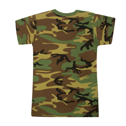 Kids Woodland Camo Heavyweight T-Shirt - Tactical Choice Plus