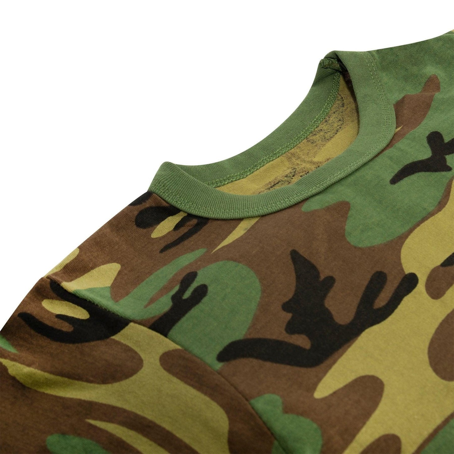 Kids Woodland Camo Heavyweight T-Shirt - Tactical Choice Plus