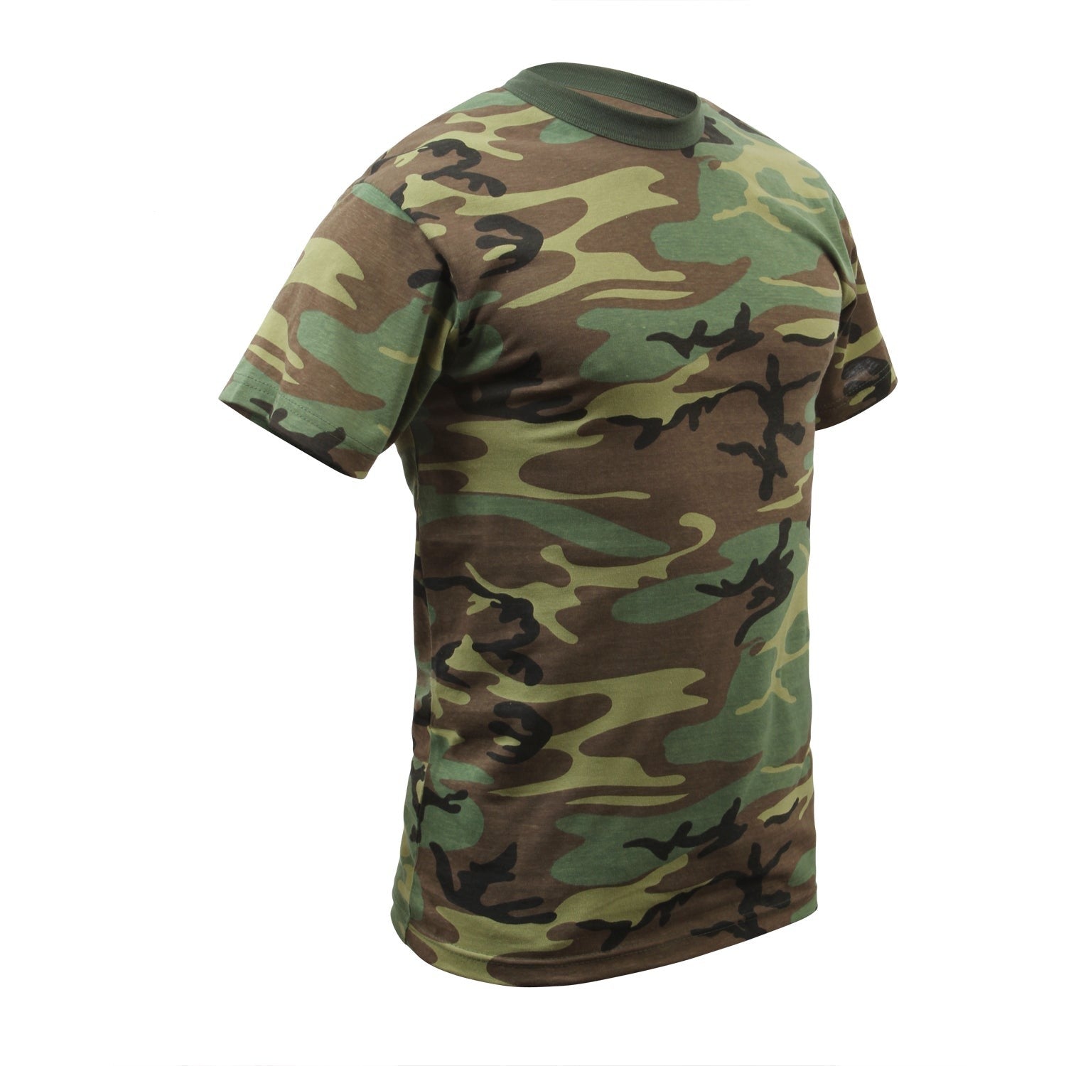 Kids Woodland Camo Heavyweight T-Shirt - Tactical Choice Plus