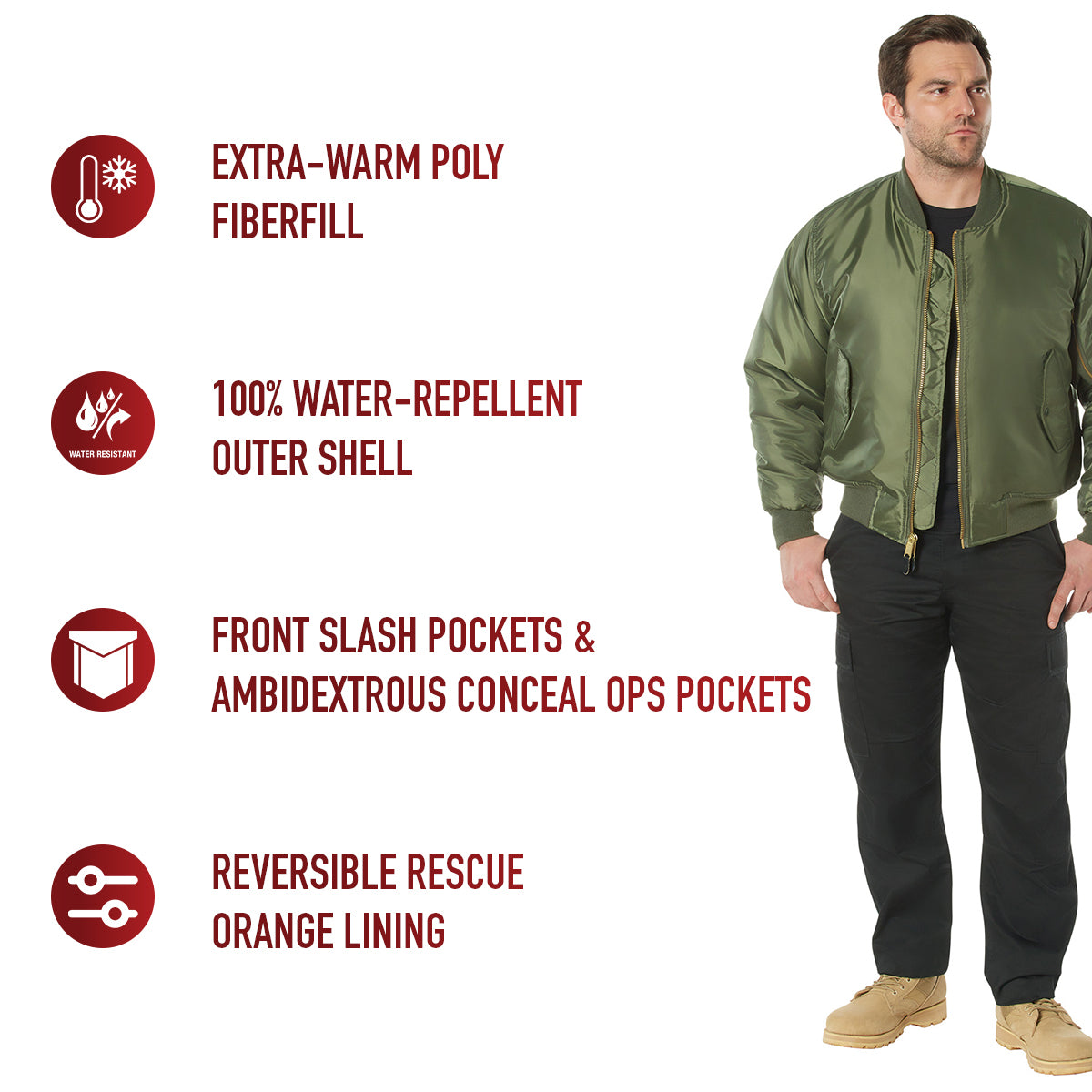 Concealed Carry MA-1 Flight Jacket
