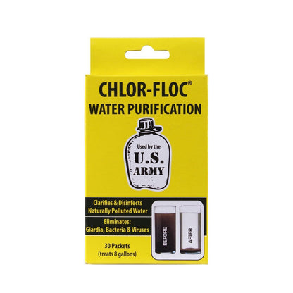 Chlor Floc Military Water Purification Powder Packets - Tactical Choice Plus