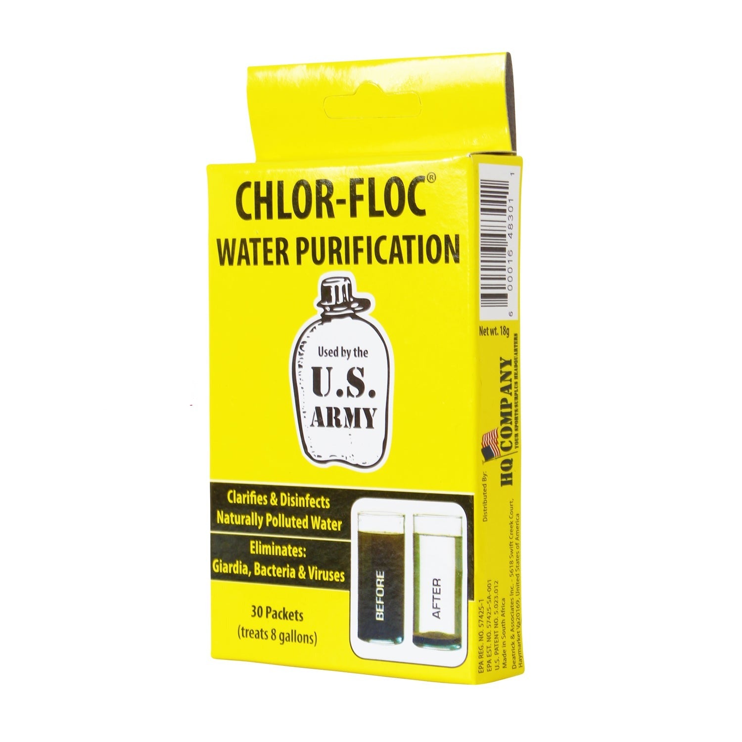 Chlor Floc Military Water Purification Powder Packets - Tactical Choice Plus
