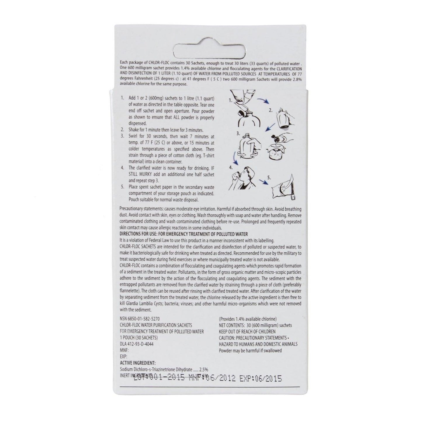 Chlor Floc Military Water Purification Powder Packets - Tactical Choice Plus