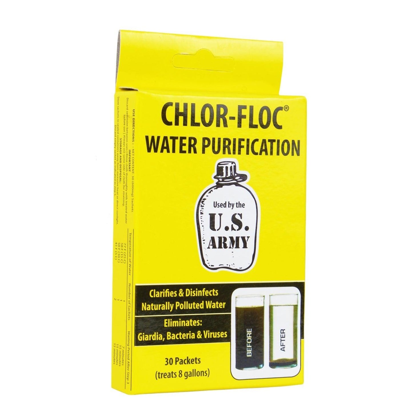 Chlor Floc Military Water Purification Powder Packets - Tactical Choice Plus