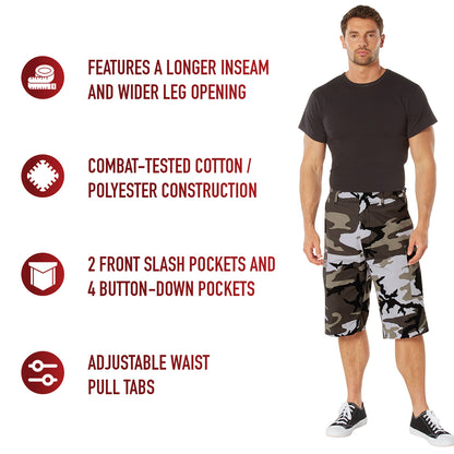 Long Length Camo BDU Shorts