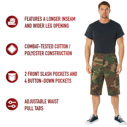 Long Length Camo BDU Shorts