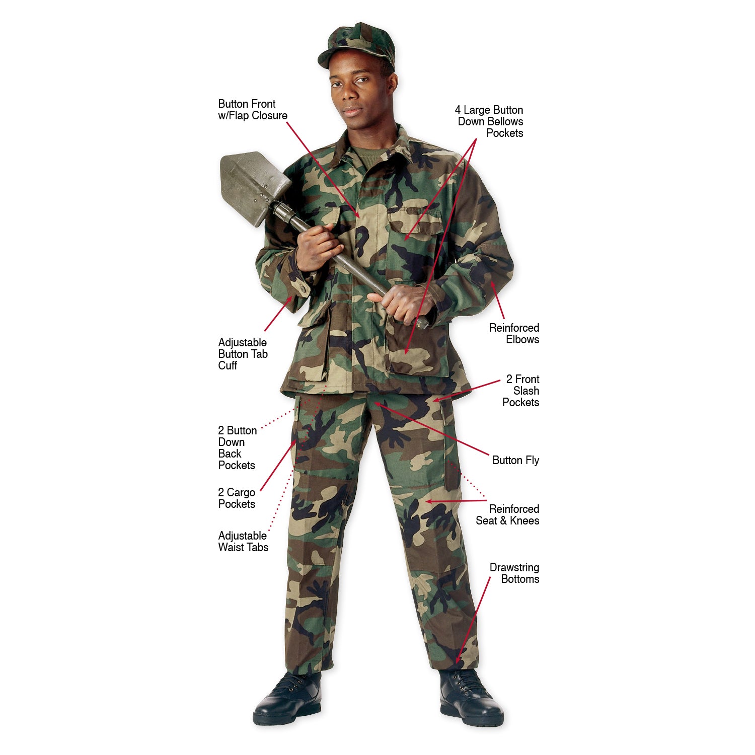 Rothco Camo Tactical BDU Pants - Tactical Choice Plus