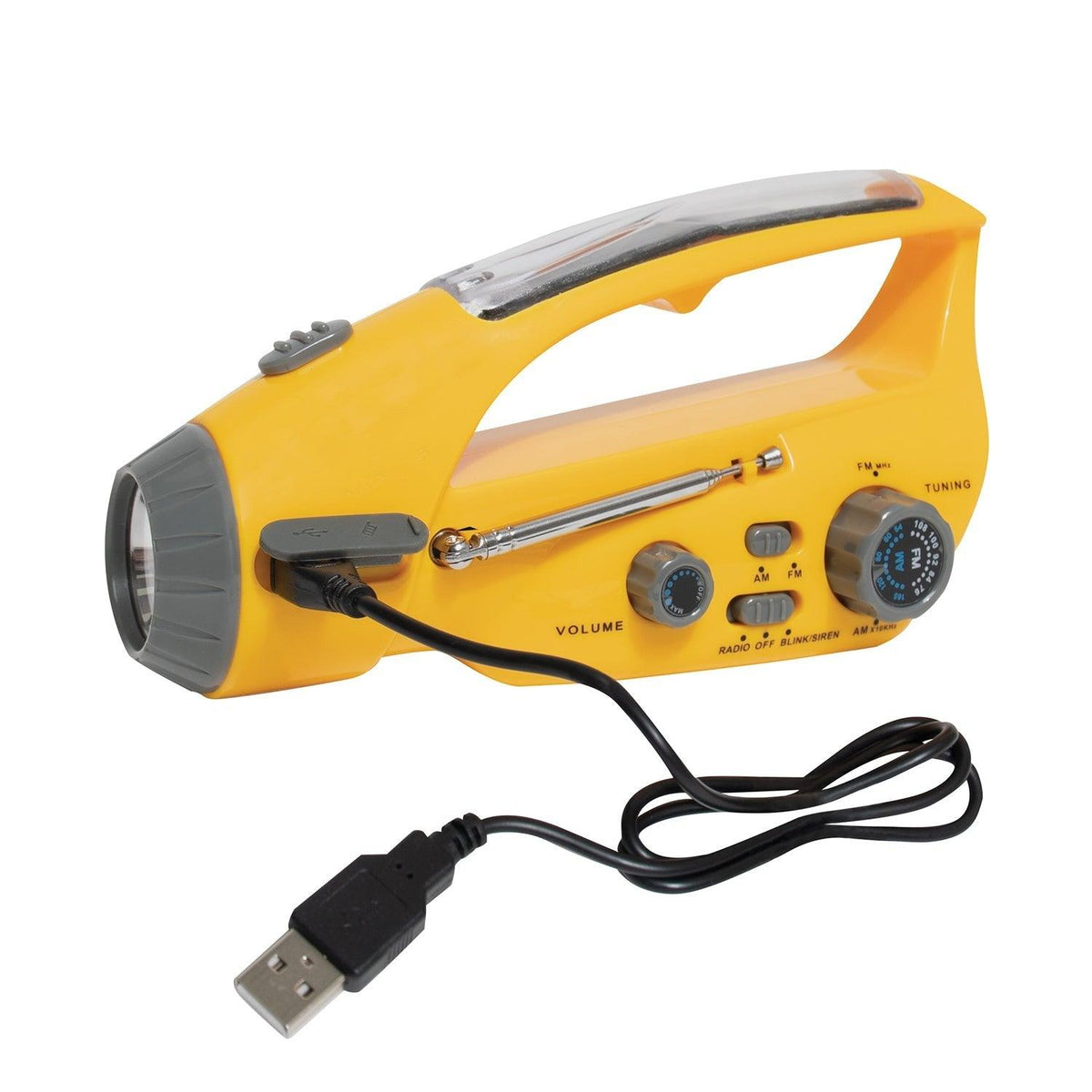 Windable Flashlight Solar/Wind Up Flashlight with Radio – Tactical Choice Plus