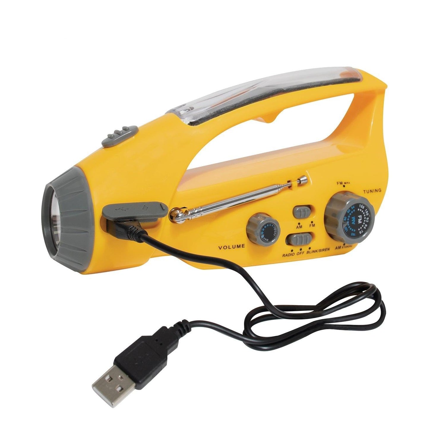 Solar/Wind Up Flashlight with Radio - Tactical Choice Plus