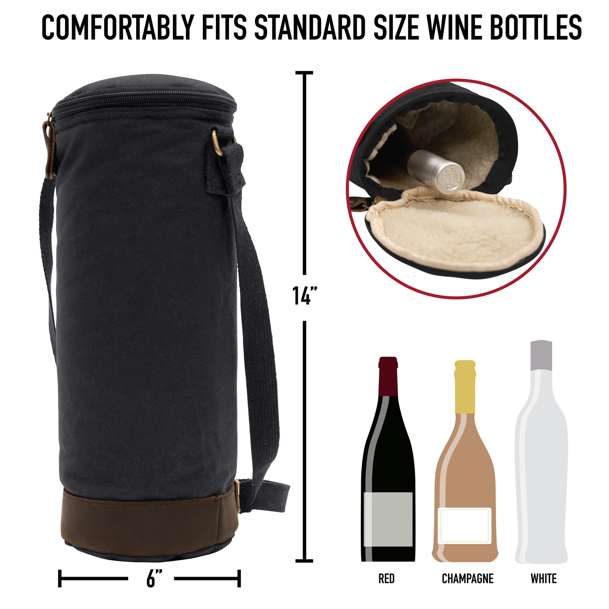 Waxed Canvas Wine Carrier Tote Bag - Tactical Choice Plus