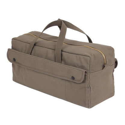 Canvas Jumbo Tool Bag With Brass Zipper - Tactical Choice Plus