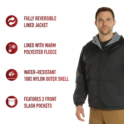 Reversible Lined Jacket With Hood