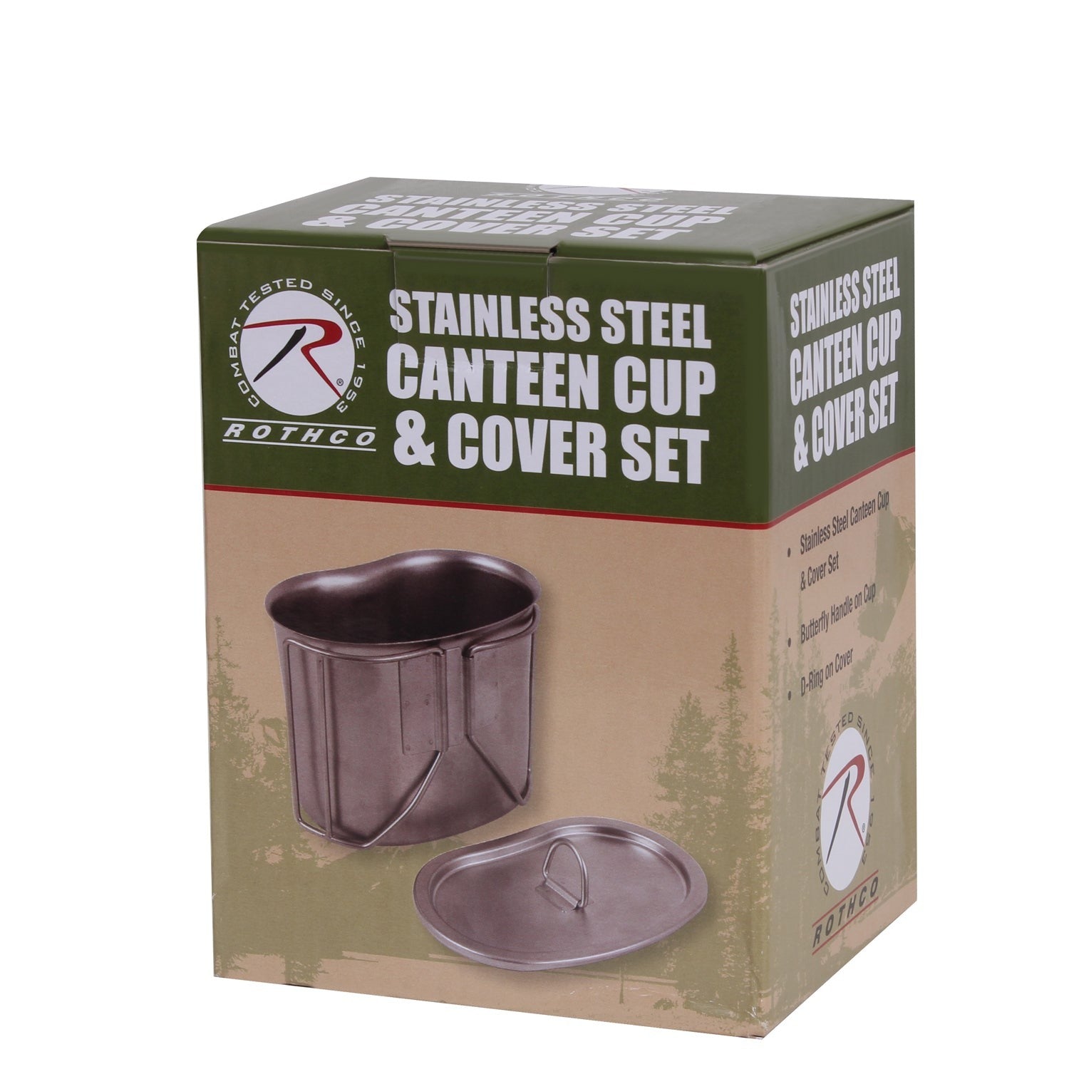 Stainless Steel Canteen Cup and Cover Set - Tactical Choice Plus